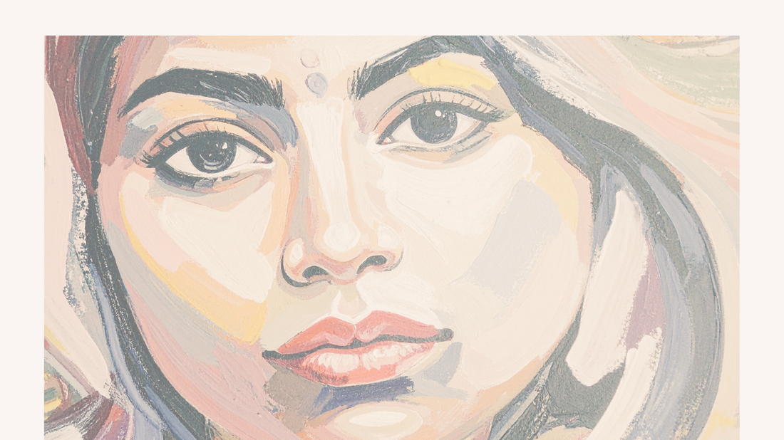 watercolor painting of a young woman